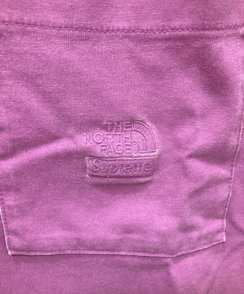 SUPREME（シュプリーム）SUPREME (シュプリーム) THE NORTH FACE (ザ ノース フェイス) PIGMENT PRINTED TEE/ピグメント プリンテッド ティー ホワイト×パープル サイズ:Ｌの古着・服飾アイテム