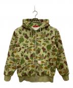 SUPREMEシュプリーム）の古着「THERMAL ZIP UP HOODIE」｜グリーン