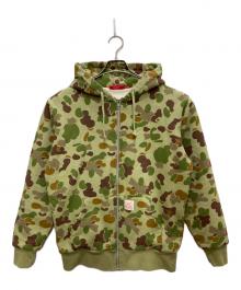 SUPREME（シュプリーム）の古着「THERMAL ZIP UP HOODIE」｜グリーン