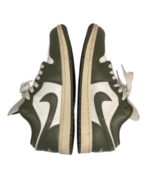 NIKE（ナイキ）NIKE (ナイキ) JORDAN 1 LOW SAIL/MEDIUM OLIVE/エア ジョーダン 1 ロー セイル/ミディアム オリーブ オリーブ サイズ:24の古着・服飾アイテム