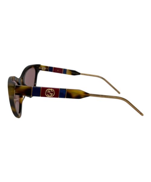 GUCCI（グッチ）GUCCI (グッチ) キャットアイサングラス ブラウン サイズ:55□22-145の古着・服飾アイテム