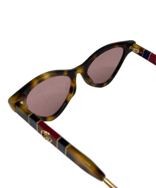 GUCCI（グッチ）GUCCI (グッチ) キャットアイサングラス ブラウン サイズ:55□22-145の古着・服飾アイテム