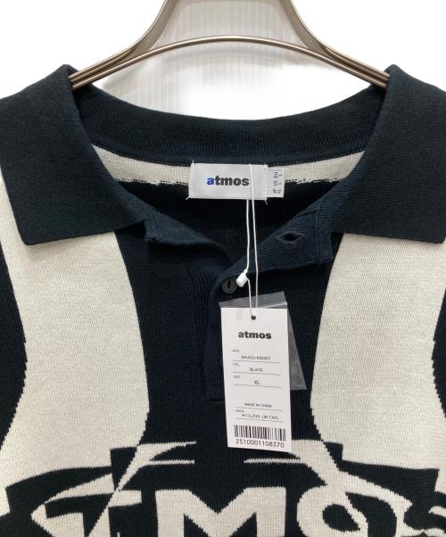 ATMOS（アトモス）ATMOS (アトモス) atmos Knit Polo Shirt BLACK ブラック サイズ:XL 未使用品の古着・服飾アイテム
