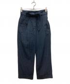 maison kitsuneメゾンキツネ）の古着「PAPERBAG PLEATED PANTS」｜ネイビー