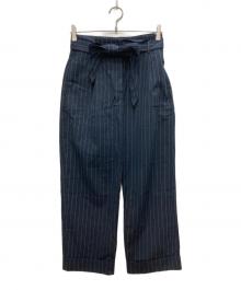 maison kitsune（メゾンキツネ）の古着「PAPERBAG PLEATED PANTS」｜ネイビー