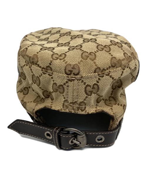 GUCCI（グッチ）GUCCI (グッチ) GGキャンバス ワークキャップ ベージュ サイズ:Mの古着・服飾アイテム