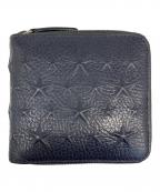 JIMMY CHOOジミーチュウ）の古着「スターラウンドジップ2つ折り財布」｜ネイビー