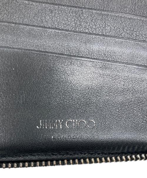 JIMMY CHOO（ジミーチュウ）JIMMY CHOO (ジミーチュウ) スターラウンドジップ2つ折り財布 ネイビーの古着・服飾アイテム