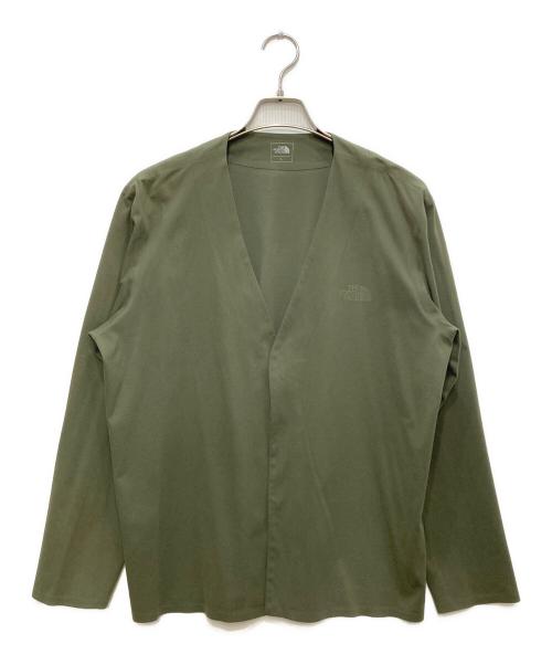 THE NORTH FACE（ザ ノース フェイス）THE NORTH FACE (ザ ノース フェイス) Tech Lounge Cardigan/テック ラウンジ カーディガン グリーン サイズ:Ｌの古着・服飾アイテム