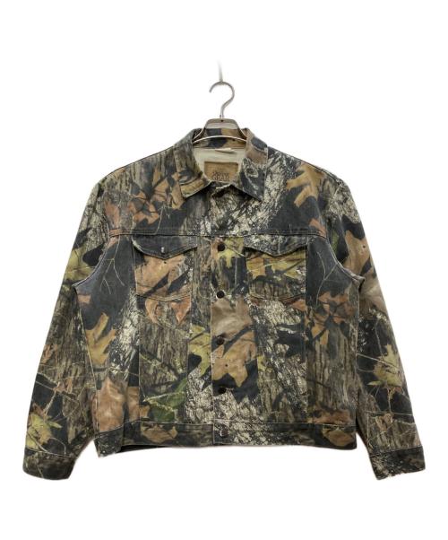 Wrangler（ラングラー）Wrangler (ラングラー) カモフラ柄トラッカージャケット グレー×カーキ サイズ:Lの古着・服飾アイテム