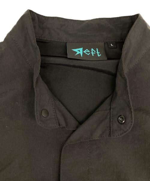 REFT（レフト）reft (レフト) STAND COLLAR O.D. SHIRT/スタンド カラー O.D. シャツ ブラック サイズ:Ｌの古着・服飾アイテム