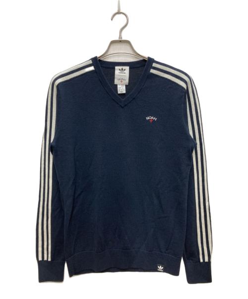 adidas（アディダス）adidas (アディダス) Noah (ノア) Vネックニット ネイビー サイズ:J Mの古着・服飾アイテム