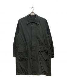 Name.（ネーム）の古着「ウォータープルーフニット シングルブレステッドコート」｜オリーブ