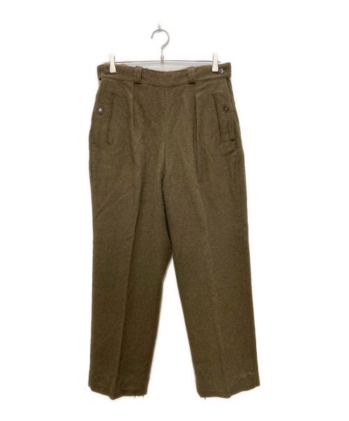 French Army（フランス軍）French Army (フランス軍) ウールトラウザーパンツ オリーブ サイズ:44-Mの古着・服飾アイテム