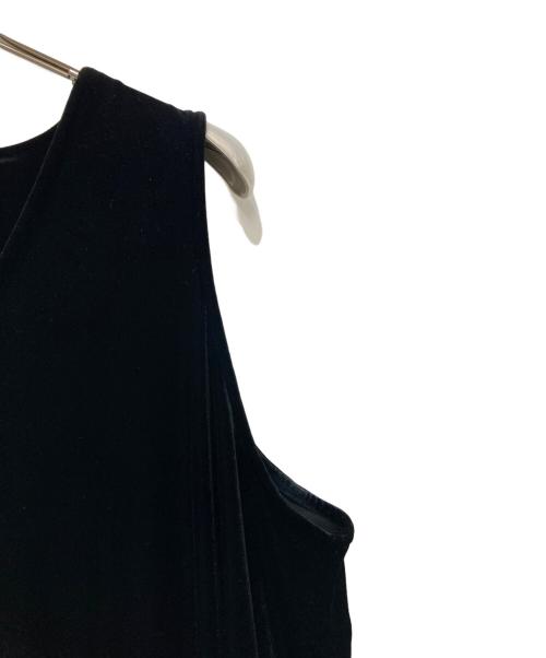 foufou（フーフー ザドレス）foufou (フーフー ザドレス) ノースリーブベロアワンピース ブラック サイズ:1の古着・服飾アイテム