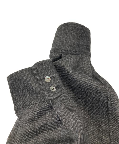 L'AUBE BLANC（ローブ ブラン）l'aube blanc (ローブ ブラン) Belted Wool Shirt Dress/ベルテッドウールシャツドレス グレー サイズ:mの古着・服飾アイテム