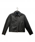 ZARAザラ）の古着「グラデーションフェイクレザージャケット」｜ブラック