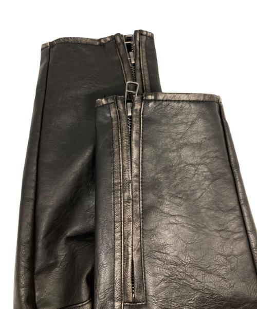 ZARA（ザラ）ZARA (ザラ) グラデーションフェイクレザージャケット ブラック サイズ:Lの古着・服飾アイテム