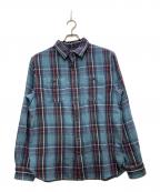 RRLダブルアールエル）の古着「フランネルチェックシャツ」｜ブルー