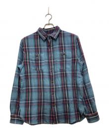 RRL（ダブルアールエル）の古着「フランネルチェックシャツ」｜ブルー
