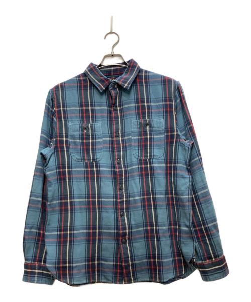 RRL（ダブルアールエル）RRL (ダブルアールエル) フランネルチェックシャツ ブルー サイズ:Ｍの古着・服飾アイテム