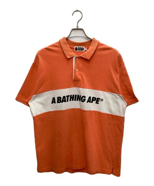 A BATHING APE（アベイシングエイプ）A BATHING APE (アベイシングエイプ) ポロシャツ オレンジ サイズ:Lの古着・服飾アイテム