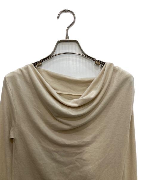 anuans（アニュアンス）anuans (アニュアンス) ギャザードレープカットトップス ベージュ サイズ:freeの古着・服飾アイテム