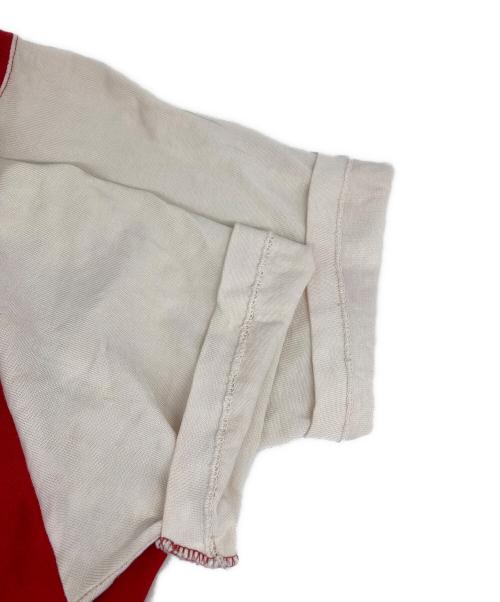 Champion（チャンピオン）Champion (チャンピオン) バイカラープリントTシャツ ホワイト×レッド サイズ:Ｍの古着・服飾アイテム
