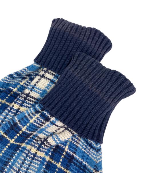 POLO RALPH LAUREN（ポロ・ラルフローレン）POLO RALPH LAUREN (ポロ・ラルフローレン) チェックニット ネイビー サイズ:Lの古着・服飾アイテム
