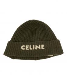 CELINE（セリーヌ）の古着「ウールニット帽」｜グリーン