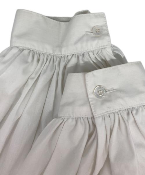 LE PHIL（ル フィル）LE PHIL (ル フィル) ライトタイプライターギャザーブラウス ホワイト サイズ:freeの古着・服飾アイテム