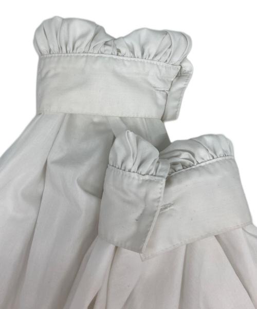 LE PHIL（ル フィル）LE PHIL (ル フィル) ライトタイプライターギャザーブラウス ホワイト サイズ:freeの古着・服飾アイテム