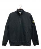 STONE ISLANDストーンアイランド）の古着「ハーフジップ スウェットシャツ」｜ブラック