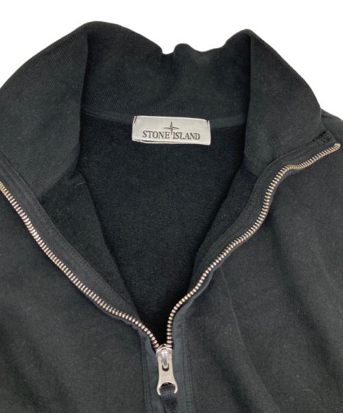 STONE ISLAND（ストーンアイランド）STONE ISLAND (ストーンアイランド) ハーフジップ スウェットシャツ ブラック サイズ:Mの古着・服飾アイテム
