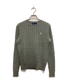 POLO RALPH LAUREN（ポロ・ラルフローレン）の古着「ケーブルニット」｜グレー
