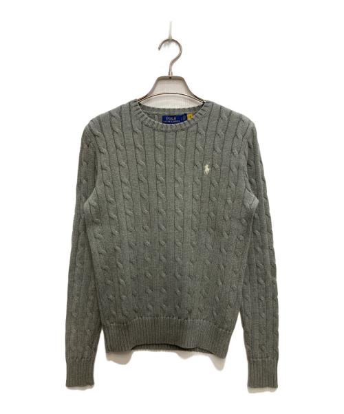 POLO RALPH LAUREN（ポロ・ラルフローレン）POLO RALPH LAUREN (ポロ・ラルフローレン) ケーブルニット グレー サイズ:Ｓの古着・服飾アイテム