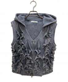 SLY（スライ）の古着「FRONT ZIP FRILL トップス」｜グレー