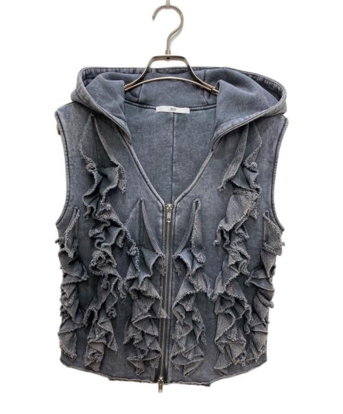 SLY（スライ）SLY (スライ) FRONT ZIP FRILL トップス グレー サイズ:Freeの古着・服飾アイテム