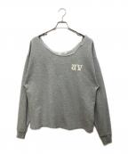 ACLENTアクレント）の古着「cutoff oneshoulder loose sweat」｜グレー