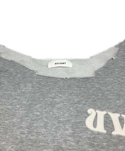 ACLENT（アクレント）ACLENT (アクレント) cutoff oneshoulder loose sweat グレー サイズ:Freeの古着・服飾アイテム