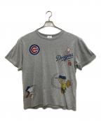 JOURNAL STANDARD relumeジャーナルスタンダード レリューム）の古着「PEANUTS 別注 MLB開幕戦 ベースボール プリントTシャツ」｜グレー