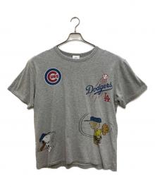 JOURNAL STANDARD relume（ジャーナルスタンダード レリューム）の古着「PEANUTS 別注 MLB開幕戦 ベースボール プリントTシャツ」｜グレー