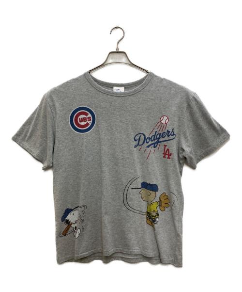 JOURNAL STANDARD relume（ジャーナルスタンダード レリューム）JOURNAL STANDARD relume (ジャーナルスタンダード レリューム) PEANUTS 別注 MLB開幕戦 ベースボール プリントTシャツ グレー サイズ:Ｌ 未使用品の古着・服飾アイテム
