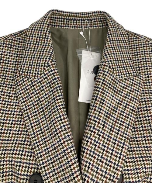 23区（ニジュウサンク）23区 (ニジュウサンク) ライトツイード チェック ジャケット ベージュ サイズ:44 未使用品の古着・服飾アイテム
