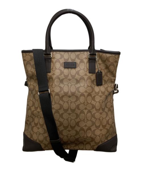 COACH（コーチ）COACH (コーチ) 2WAY シグネチャーショルダーバッグ ベージュの古着・服飾アイテム