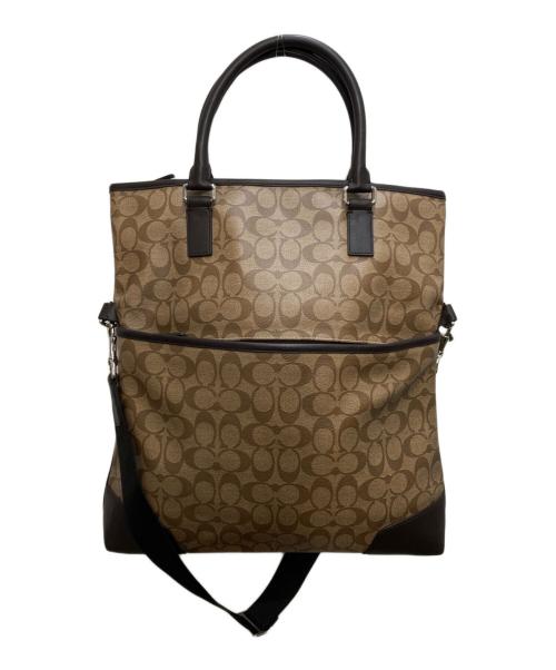 COACH（コーチ）COACH (コーチ) 2WAY シグネチャーショルダーバッグ ベージュの古着・服飾アイテム