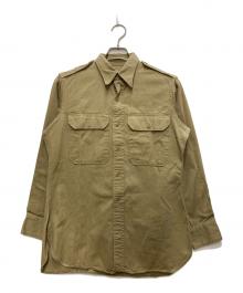 VINTAGE（ヴィンテージ）の古着「STAND UP COLLAR シャツ/スタンドアップカラー」｜ベージュ