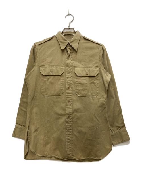 VINTAGE（ヴィンテージ）VINTAGE (ヴィンテージ) STAND UP COLLAR シャツ/スタンドアップカラー ベージュ サイズ:15-32の古着・服飾アイテム