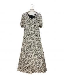 MARIHA（マリハ）の古着「総柄ワンピース」｜ホワイト×ブラック