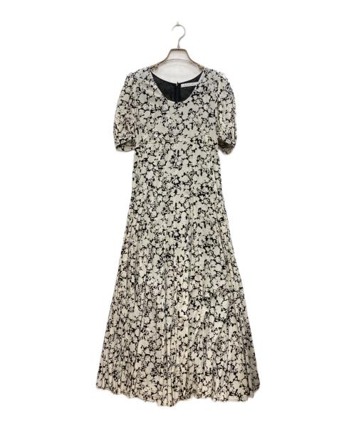 MARIHA（マリハ）MARIHA (マリハ) 総柄ワンピース ホワイト×ブラック サイズ:36の古着・服飾アイテム